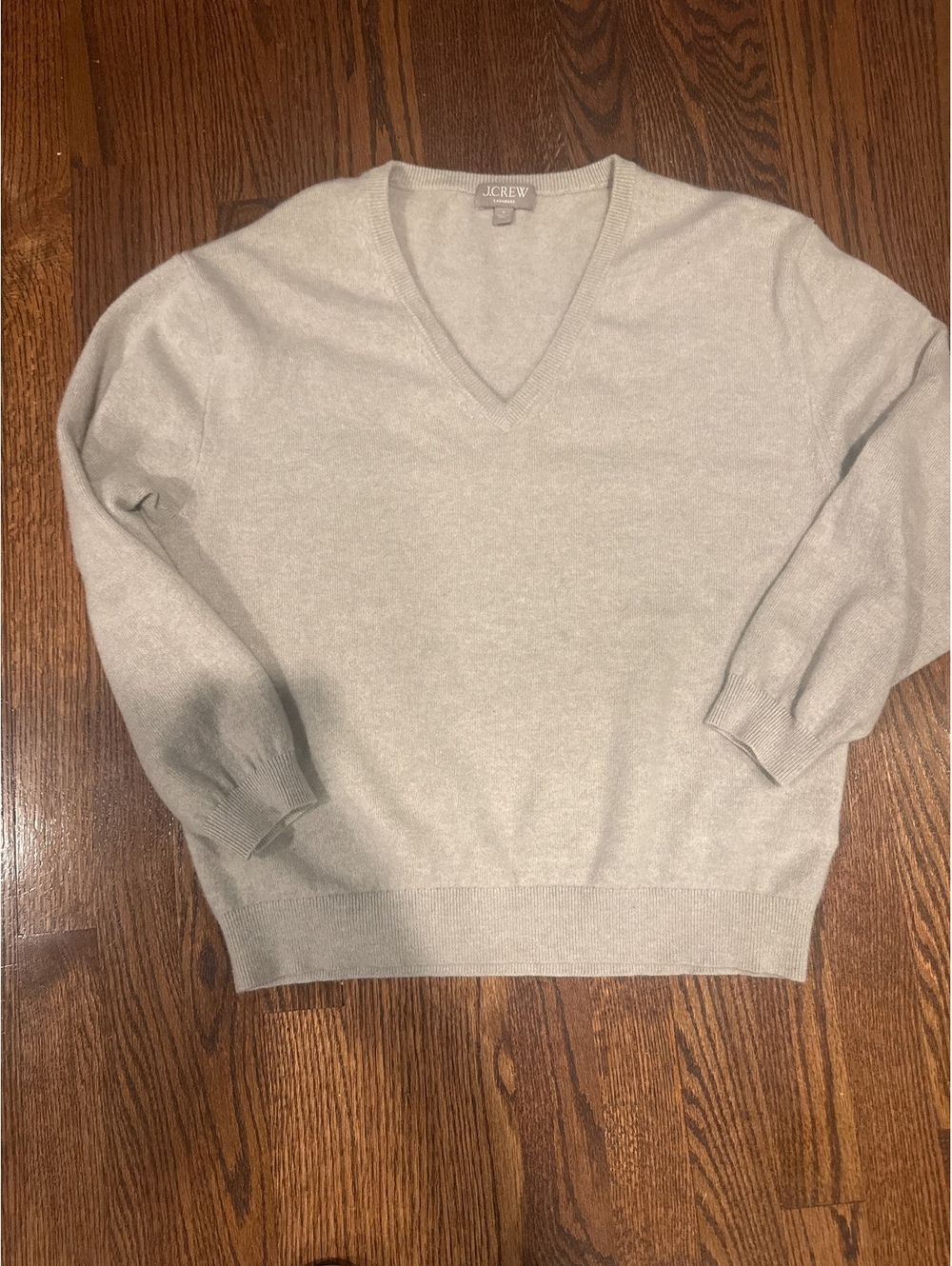 J Crew 100% Cashmere V Neck Sweater Size M